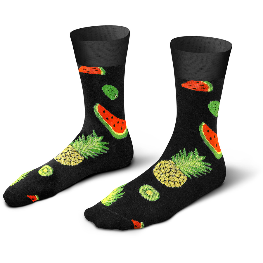 Socken Funny Ananas Mehrfarbig, Schwarz