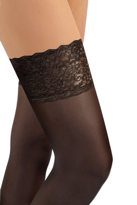 Selbsttragende Strümpfe Romantica Transparent