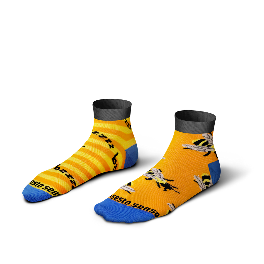 Kolorowe śmieszne ZAKOSTKI SKARPETY FINEST Sesto Senso