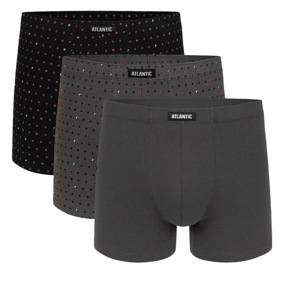 Boxershorts Männer Serie 3MH-025 Schwarz Khaki