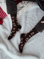 Herrensocken Weihnachtsserie Braun