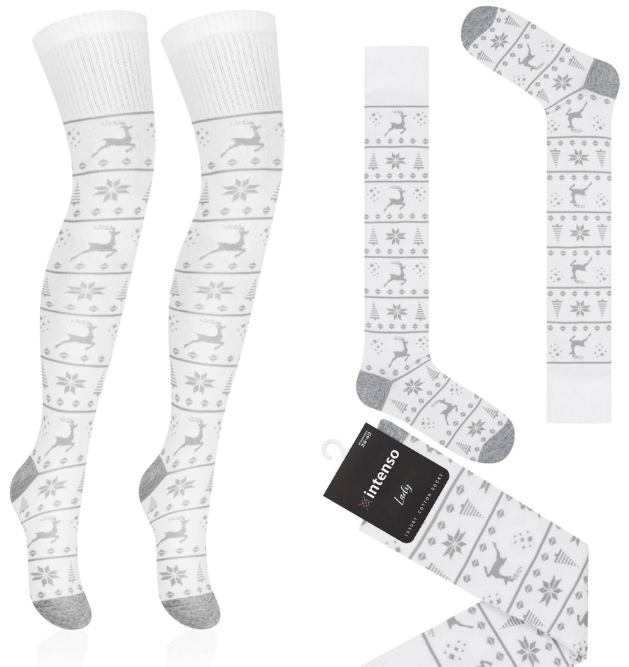 Kniehohe Socken Damen Serie Weihnachtsmuster Art. 372
