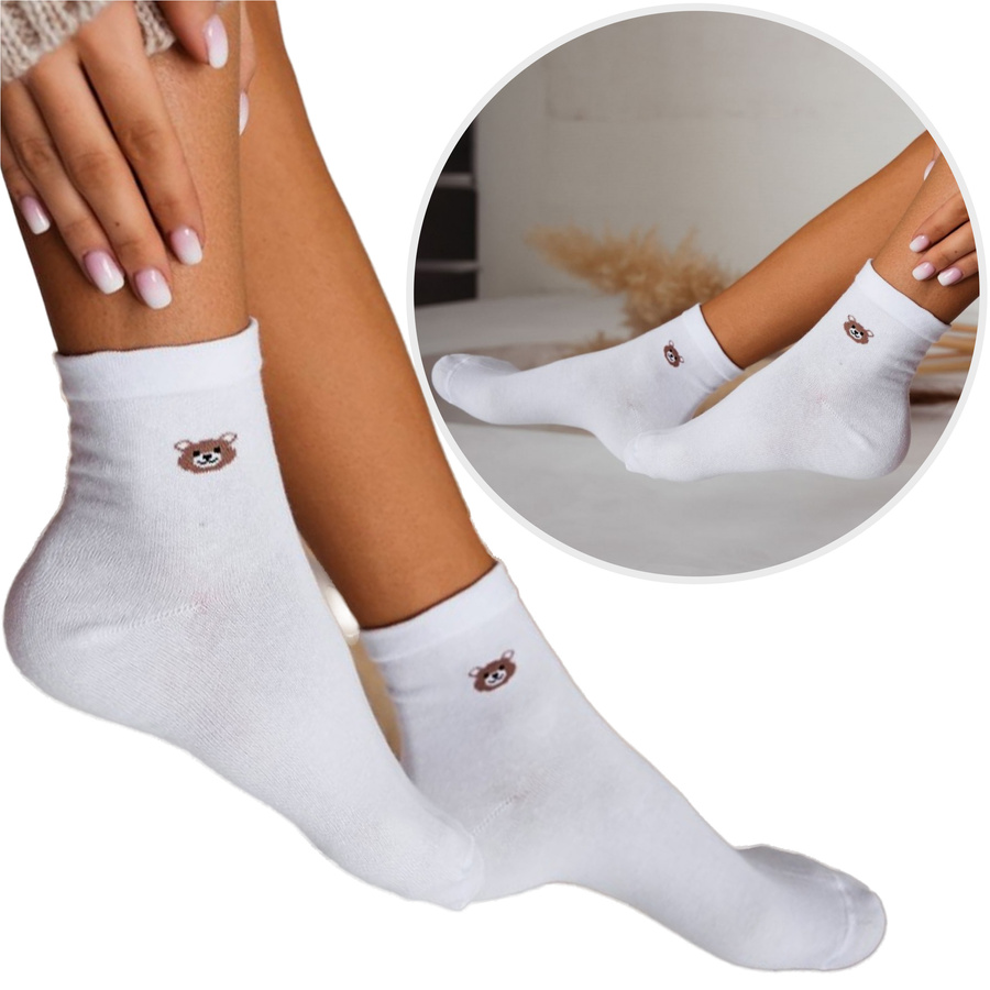 Baumwollsocken für Damen Kleiner Teddybär
