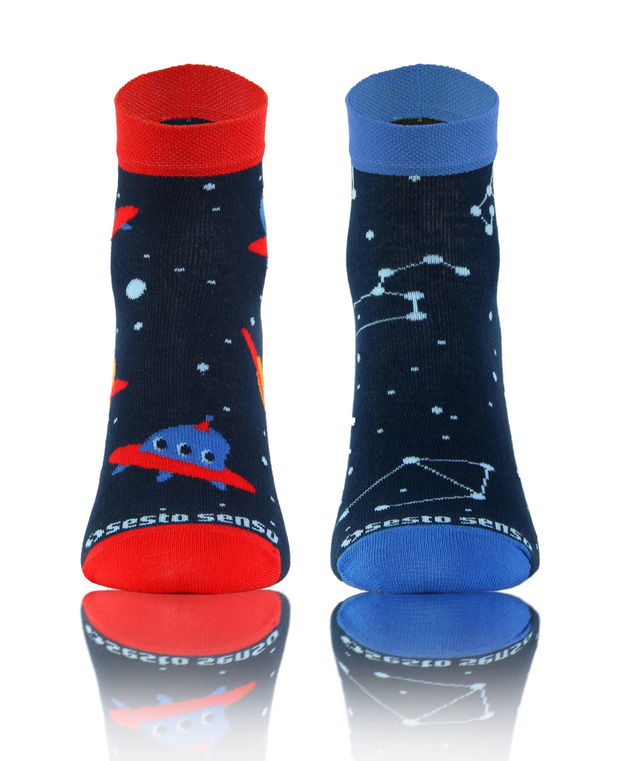 Kolorowe śmieszne ZAKOSTKI SKARPETY FINEST Sesto Senso