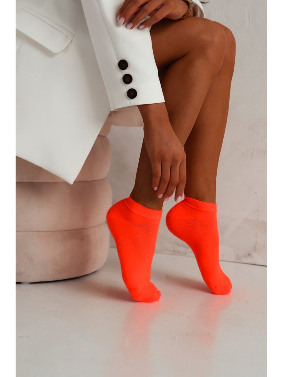 Socken Damen Serie Neon Orange