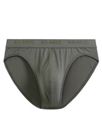 Atlantic Herren Slips – Bequeme Sportunterwäsche aus Modal und Pima Baumwolle, Elastischer Bund, Atmungsaktiv, Grün/Grau/Beige, Frühling/Sommer 2025 Kollektion
