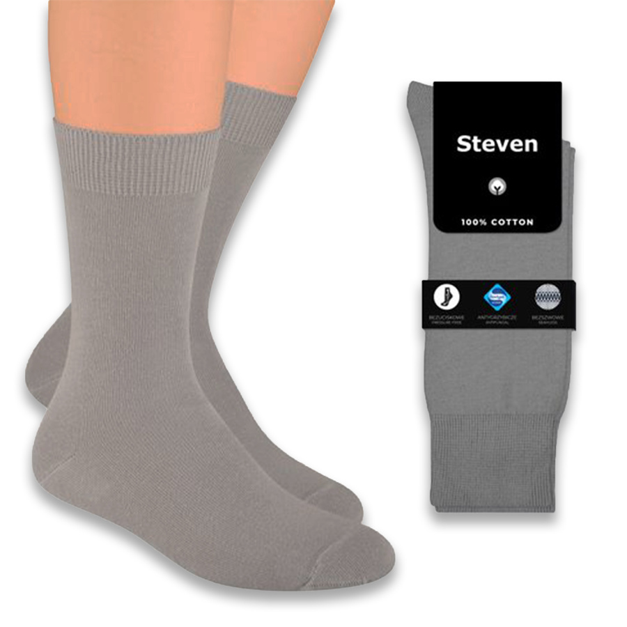 skarpety męskie GARNITUROWE męskie 100% bawełny Steven