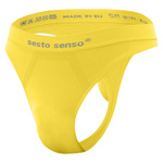 Sesto Senso Herren String CL13 – Nahtloser Sport-Slip, Komfortabel und Elastisch, Poliamid-Elastan, Verschiedene Farben, Gelb, Größe S/M oder L/XL, Ideal für Täglichen Gebrauch