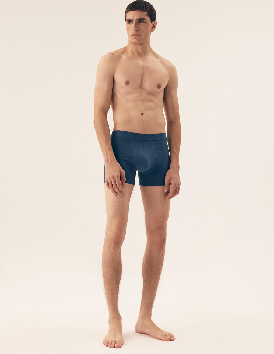 Long leg boxer shorts Solid 5-pack