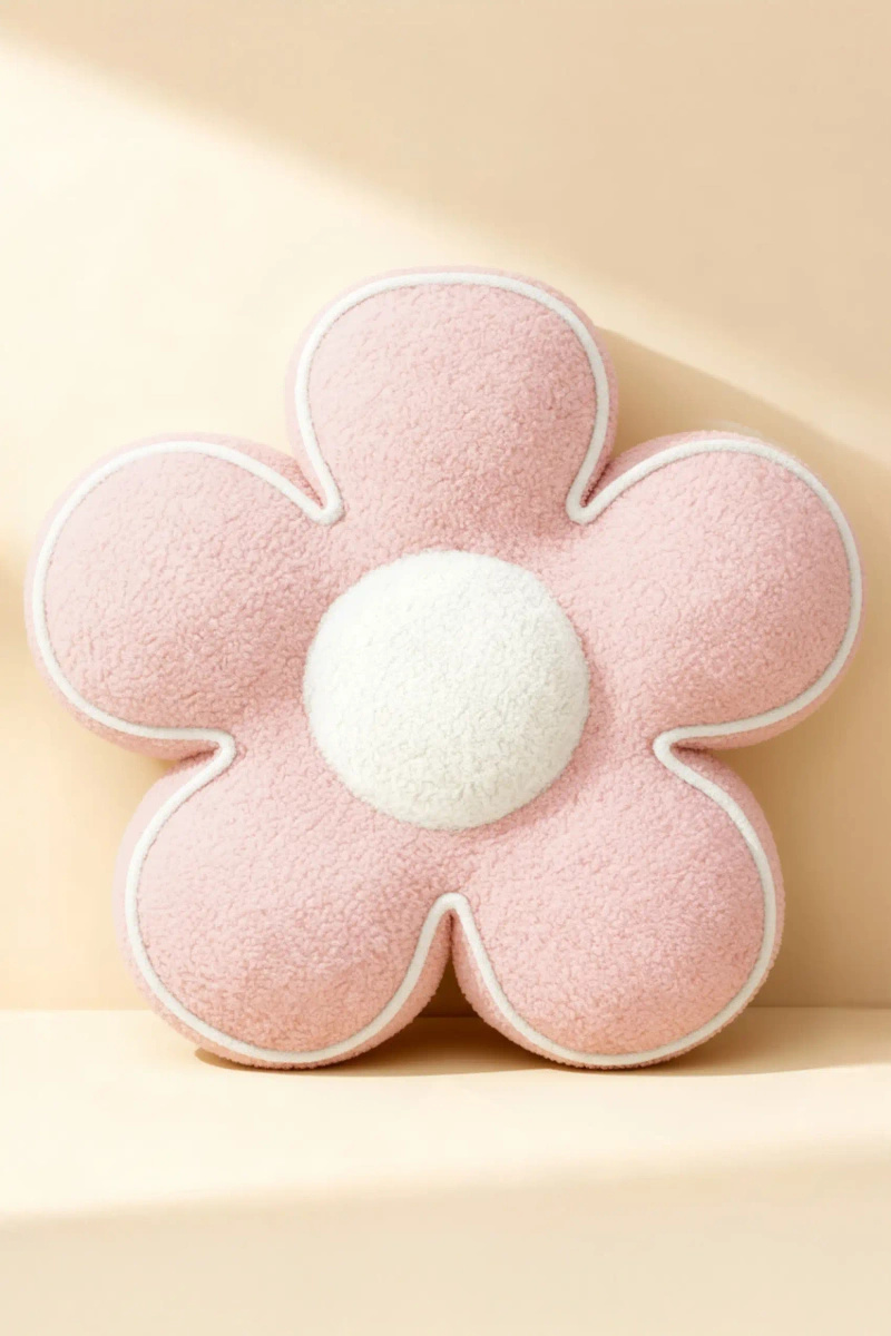 Cushion Flower Boucle Powder