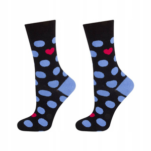 Schwarze SOXO GOOD STUFF Kindersocken mit Tupfen 