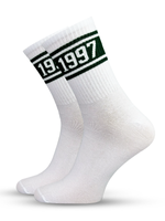 Herrensocken Go! Weiß mit Print