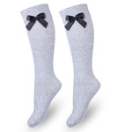 Kinderkniestrümpfe mit Schleife, Farbe Weiß 2, Größe 29-31