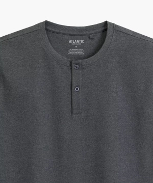 Herren Schlafanzug Serie nmp-397 Grau Rot