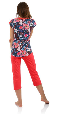 bawełniana piżama damska 3/4 Lena Sesto Senso