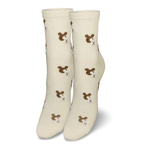 Damen-Teddybär-Kopfsocken mit Schatten