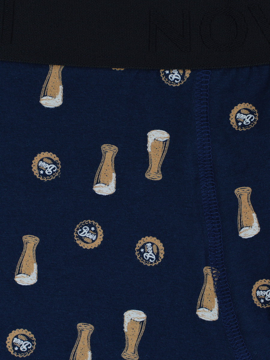 Herren Bier Boxershorts navy blau