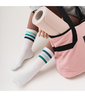 Sportliche gestreifte Socken für Damen/Herren Mehr Mode