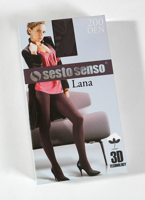 Colanți Dama Lana Negru