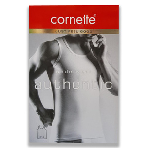 Koszulka Authentic 213 Ribbed szary melanż Cornette