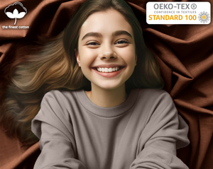 Sesto Senso Frottee-Spannbettlaken – 100% Baumwolle, OEKO-TEX Zertifikat, Atmungsaktiv, Pflegeleicht, Perfekte Passform, Für Einzel- und Doppelbetten, Braun, Unisex