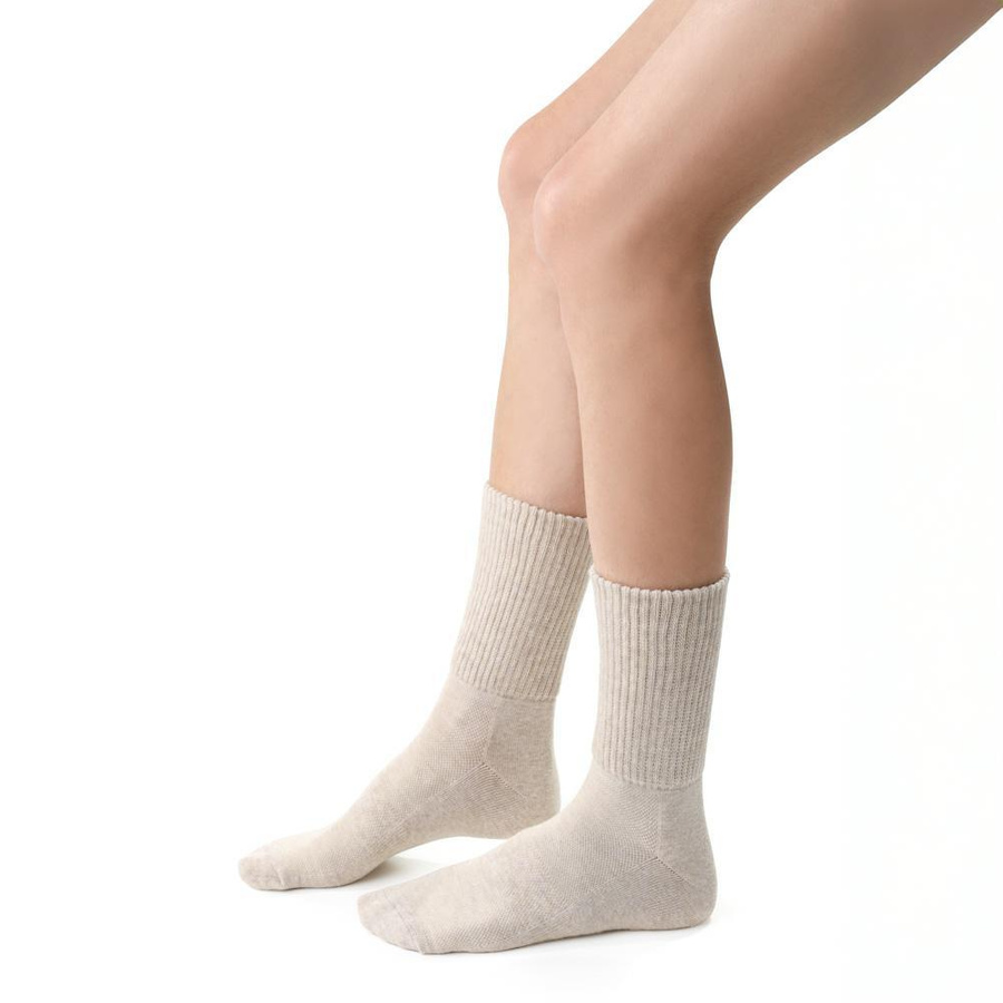 Damen-Sport-Halbfrotteesocken mit hoher Rippung Steven