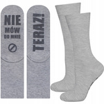 Lange Damensocken Grau