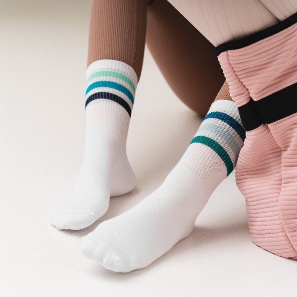 Sportliche gestreifte Socken für Damen/Herren Mehr Mode