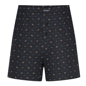 Henderson Herren Boxershorts Classic – 100% Baumwolle, Komfortabler Schnitt, Elastischer Bund, Knopfleiste, Geometrisches Muster, Vielseitige Farben, Herbst/Winter Kollektion, Grau, Größe: K318, 4er Pack