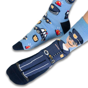 Jungensocken Kunst. 014 CF381 29-31 BLAU - POLIZEIBEAMTER