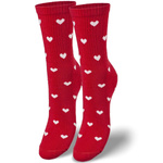 Damen Socken Wzorzyste 200 Rot mit Herzen