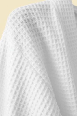 S BATHROBE WAFFLE WHITE XS