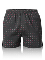 Men's Loose Boxer Shorts with Buttons Black