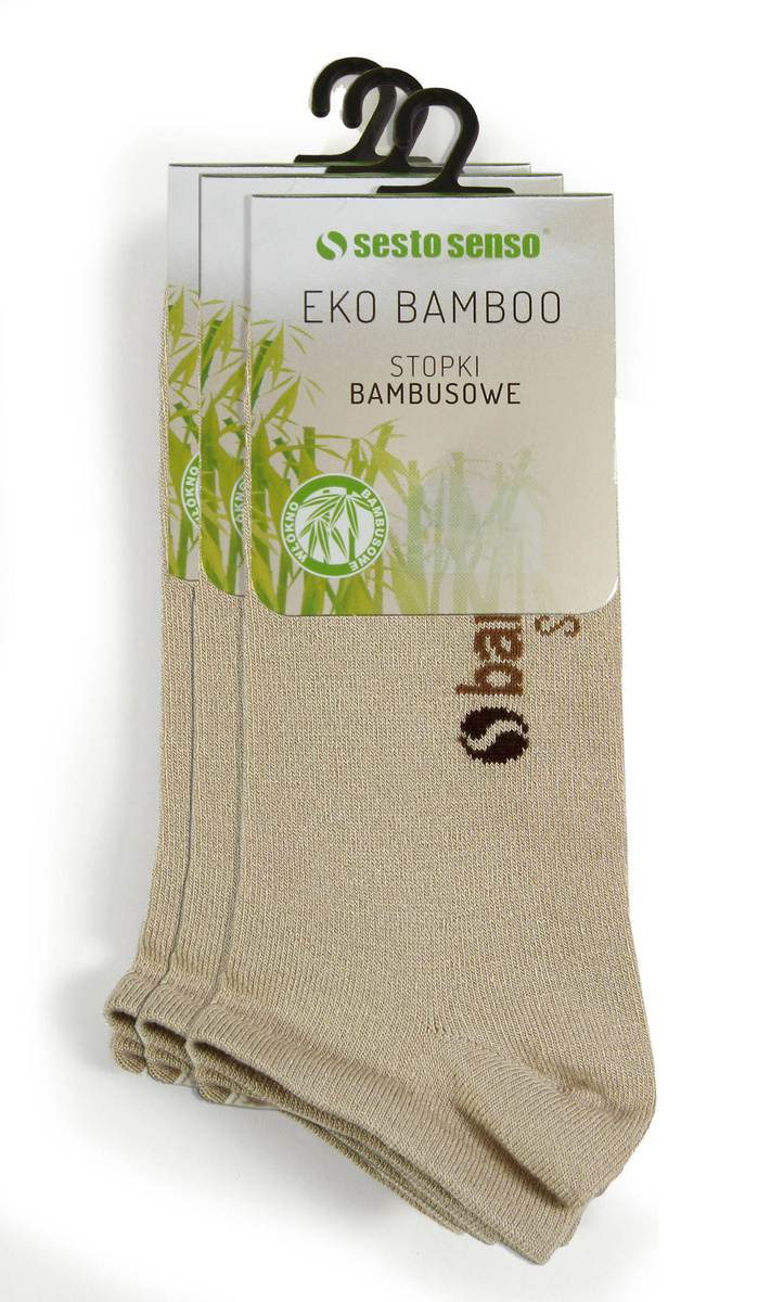 3X Stopki z włókna bambusowego EKO BAMBOO Sesto Senso