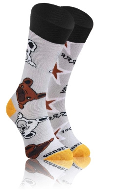 6X Finest farbige Socken als Geschenk von Sesto Senso