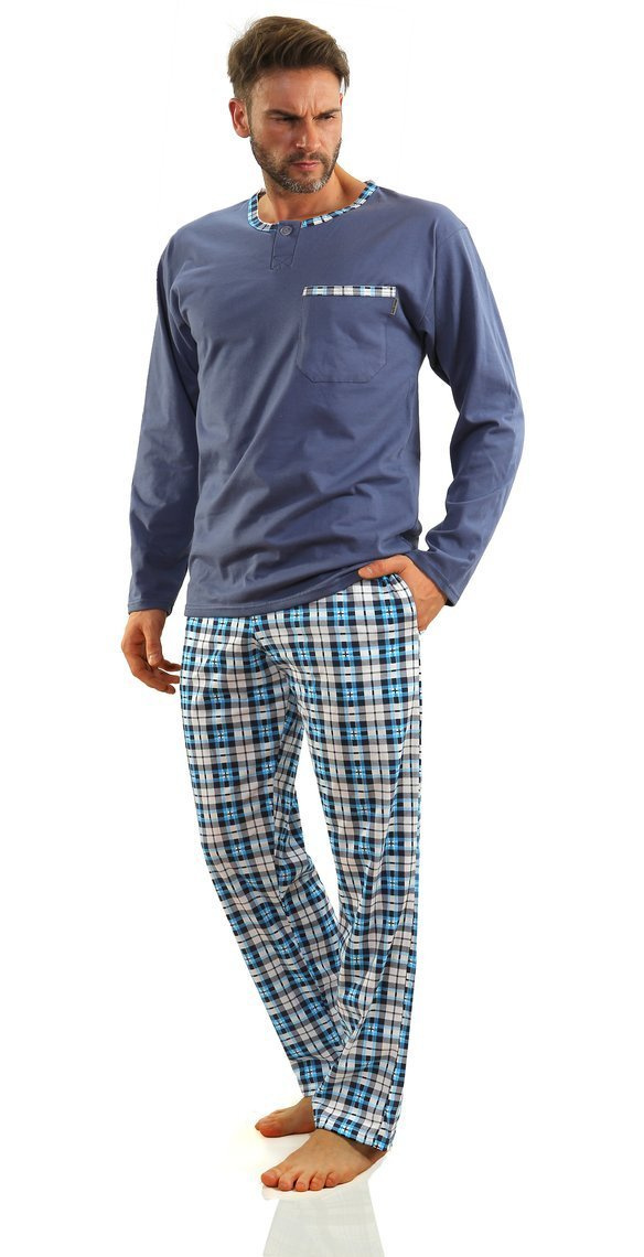 Pijama pentru bărbați Seria Jeans Albastră