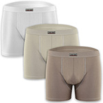 Herren-Boxershorts BM03 Beige Weiß