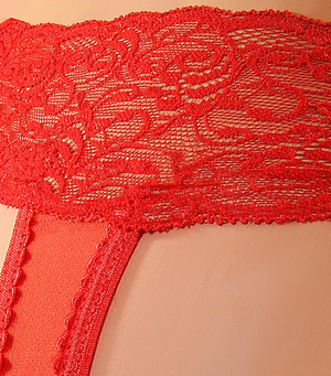 Sesto Senso Damen Strumpfhose Beatrice – Elegante Strippanty mit Spitzenabschluss, 15 DEN, Komfort ohne Druck, Poliamid-Elastan, Ideal für Valentinstag, Rot, Neu