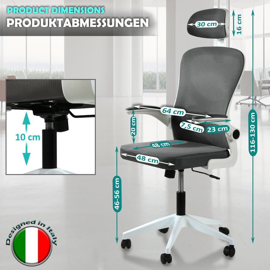 Bürosessel V1 dunkelgrau