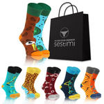 Herrensocken Finest Lang Mehrfarbig