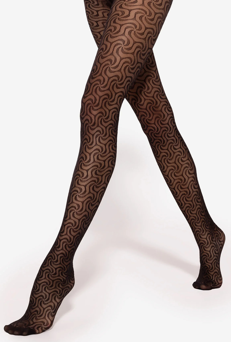 Mosaik gemusterte Strumpfhose 20 Den