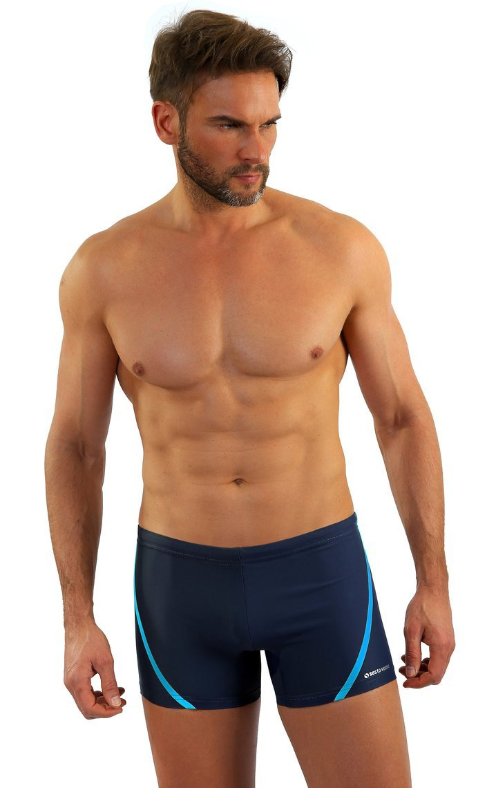 Badeboxer Männlich Serie Blau