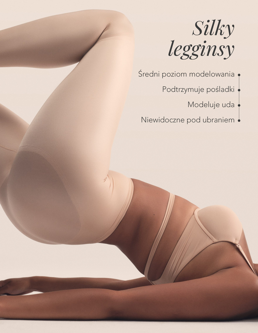 Seidige nackte Modellierleggings