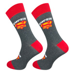 Socken Serie Opa und Oma Dunkelmelange 2, rot, grau, schwarz