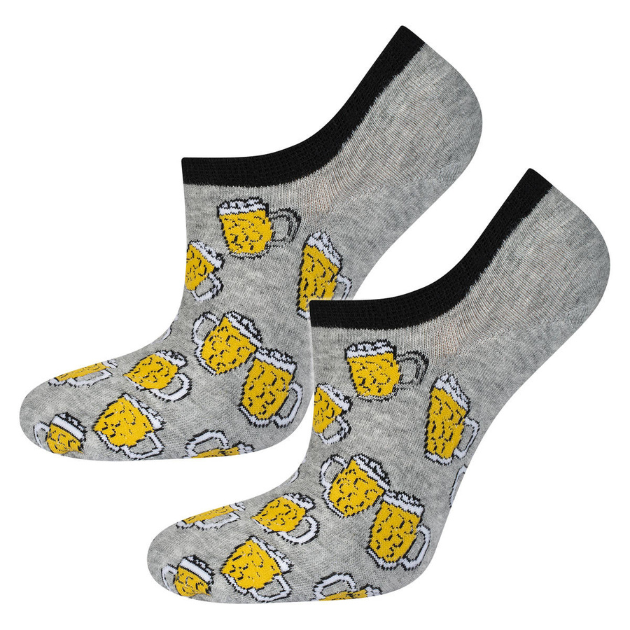 Stopki męskie kolorowe SOXO z silikonem bawełniane zabawne piwo