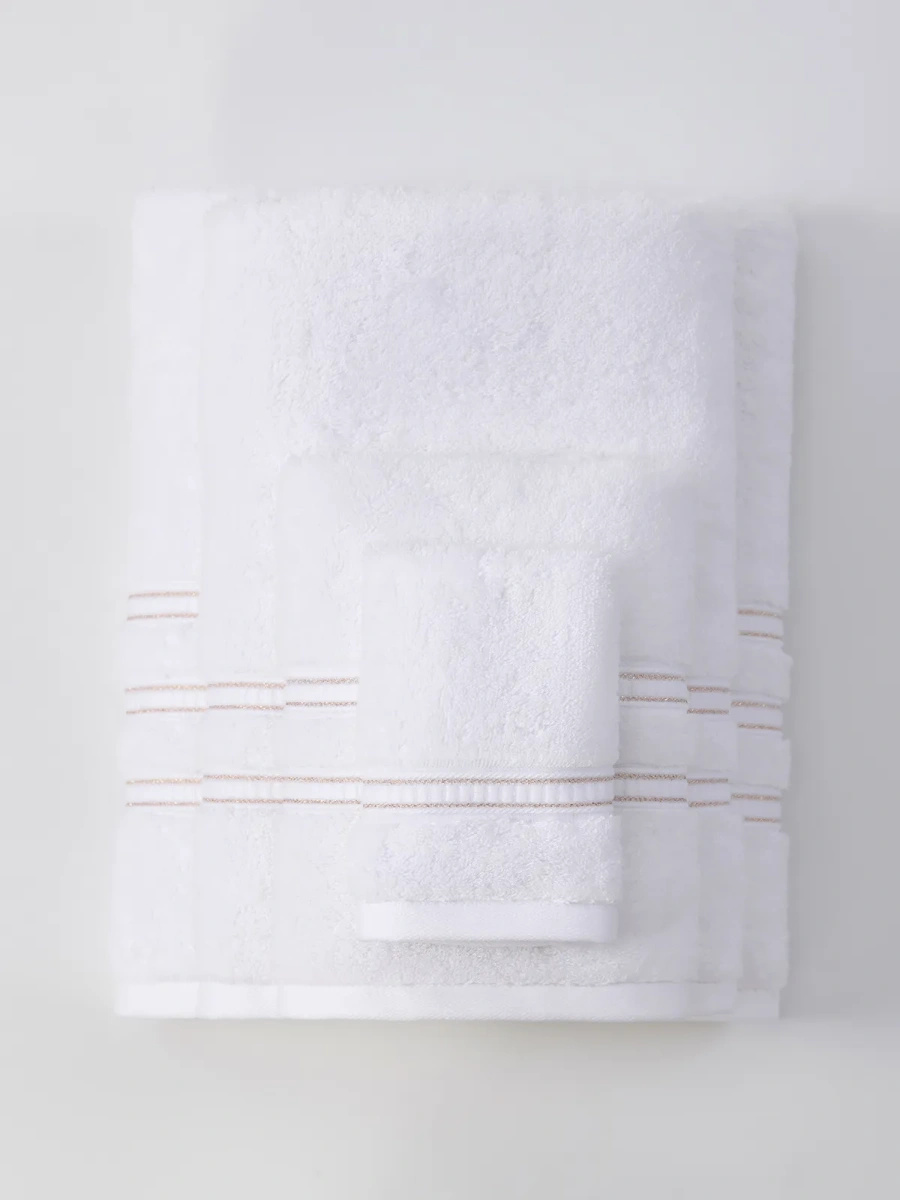 Handtuch Harmony Weiß/Gold