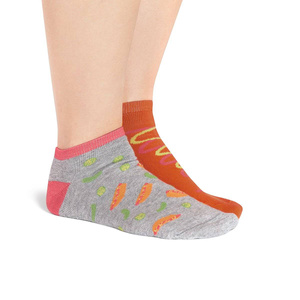 Șosete scurte bărbați Hot Dog Gri și Portocaliu