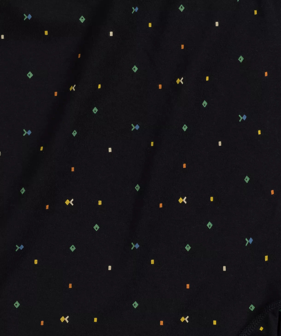 Atlantic Herren Slip Set – Bequeme Baumwollunterwäsche mit Tetris Print, 3er Pack, Schwarz/Grau/Grün, Klassischer Schnitt, Frühling/Sommer 2025