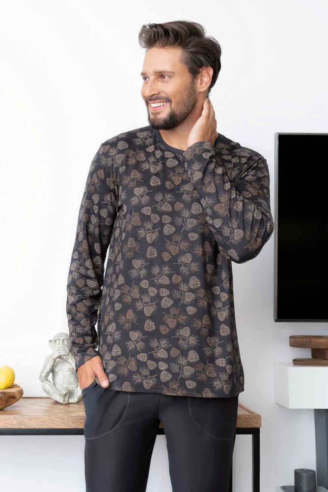 Piżama męska długi rękaw długa nogawka PINUS Italian Fashion