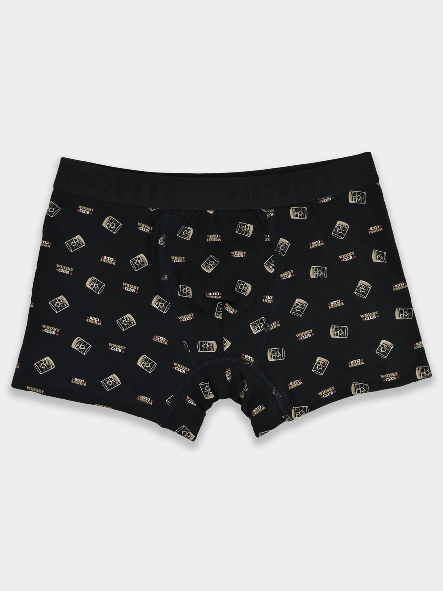 Herren Boxershorts Whisky Club schwarz